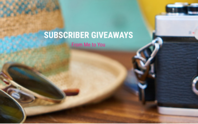 MONTHLY SUBSCRIBER GIVEAWAYS. FROM ME TO YOU